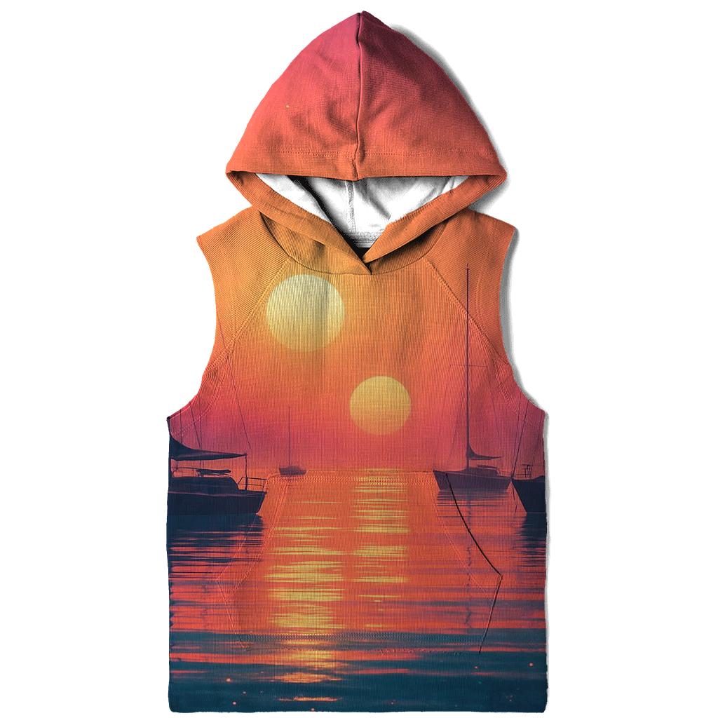 Celestial Harbor Afterglow printed hoodies