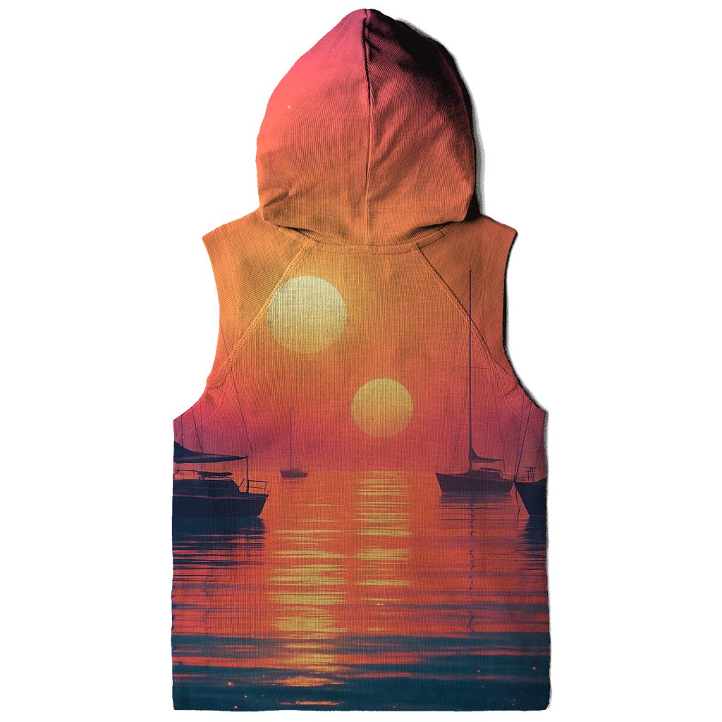 Celestial Harbor Afterglow printed hoodies