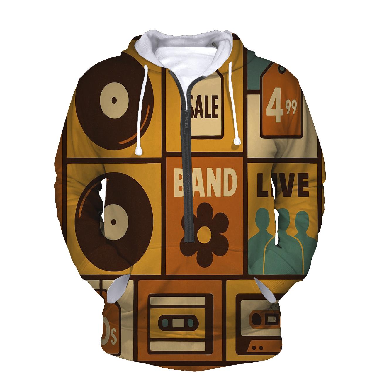 Record Store Window Collage graphic hoodies