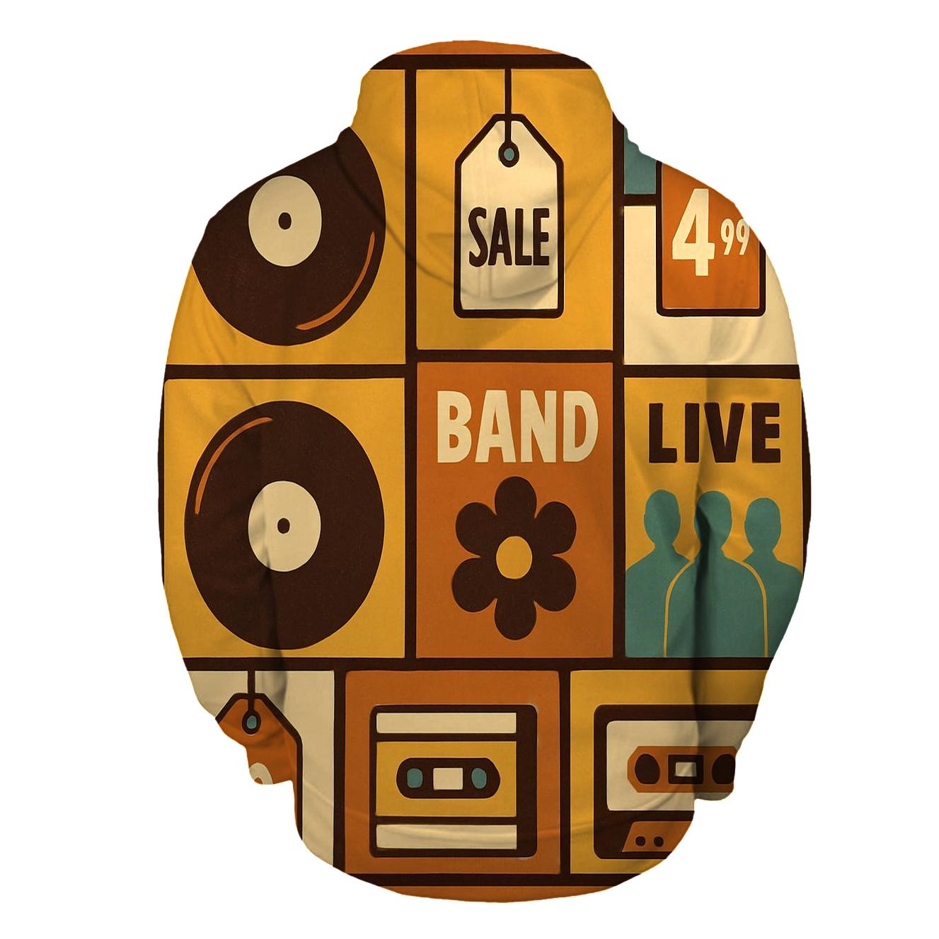 Record Store Window Collage graphic hoodies