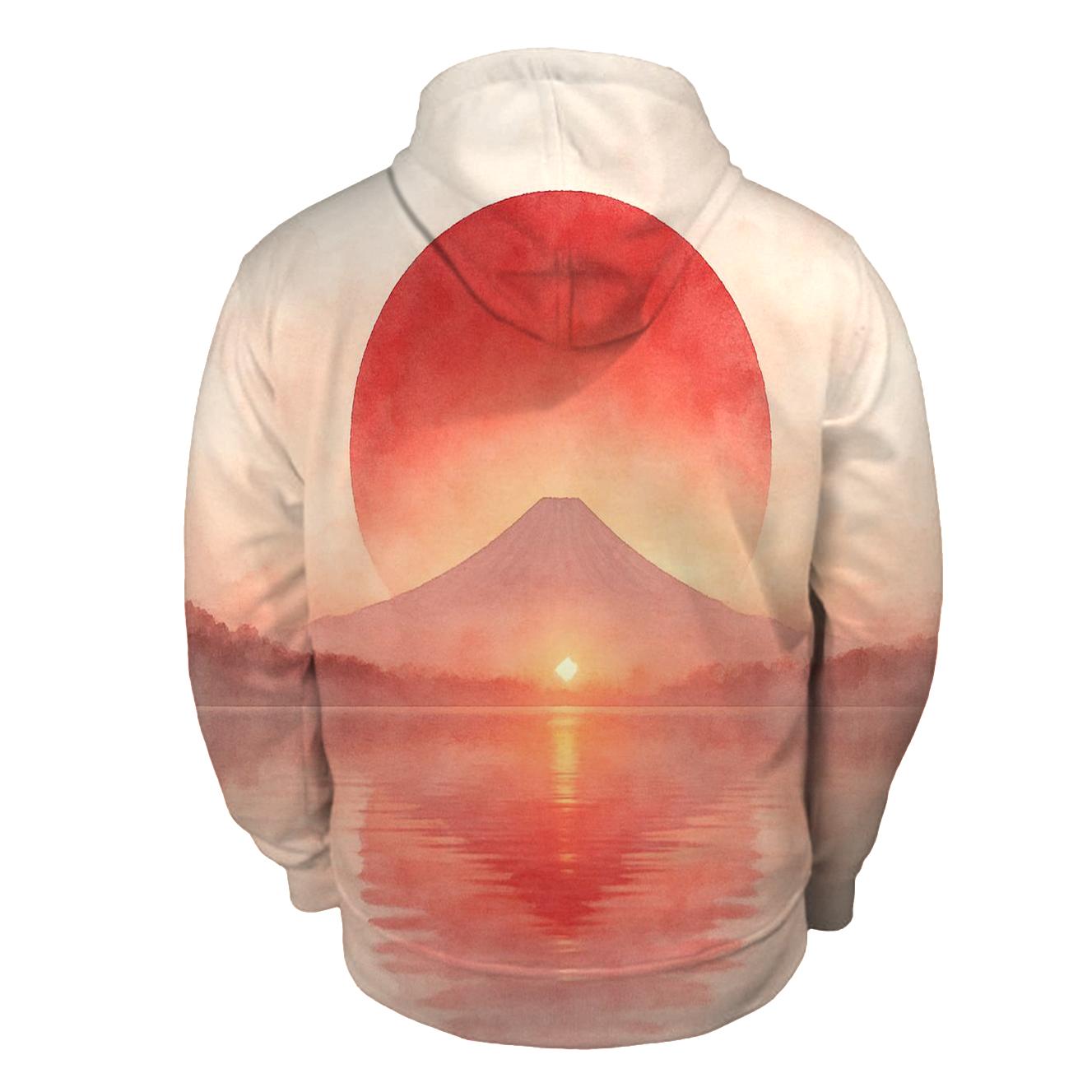 Japan Dawn Mirror Flag embroidered hoodies