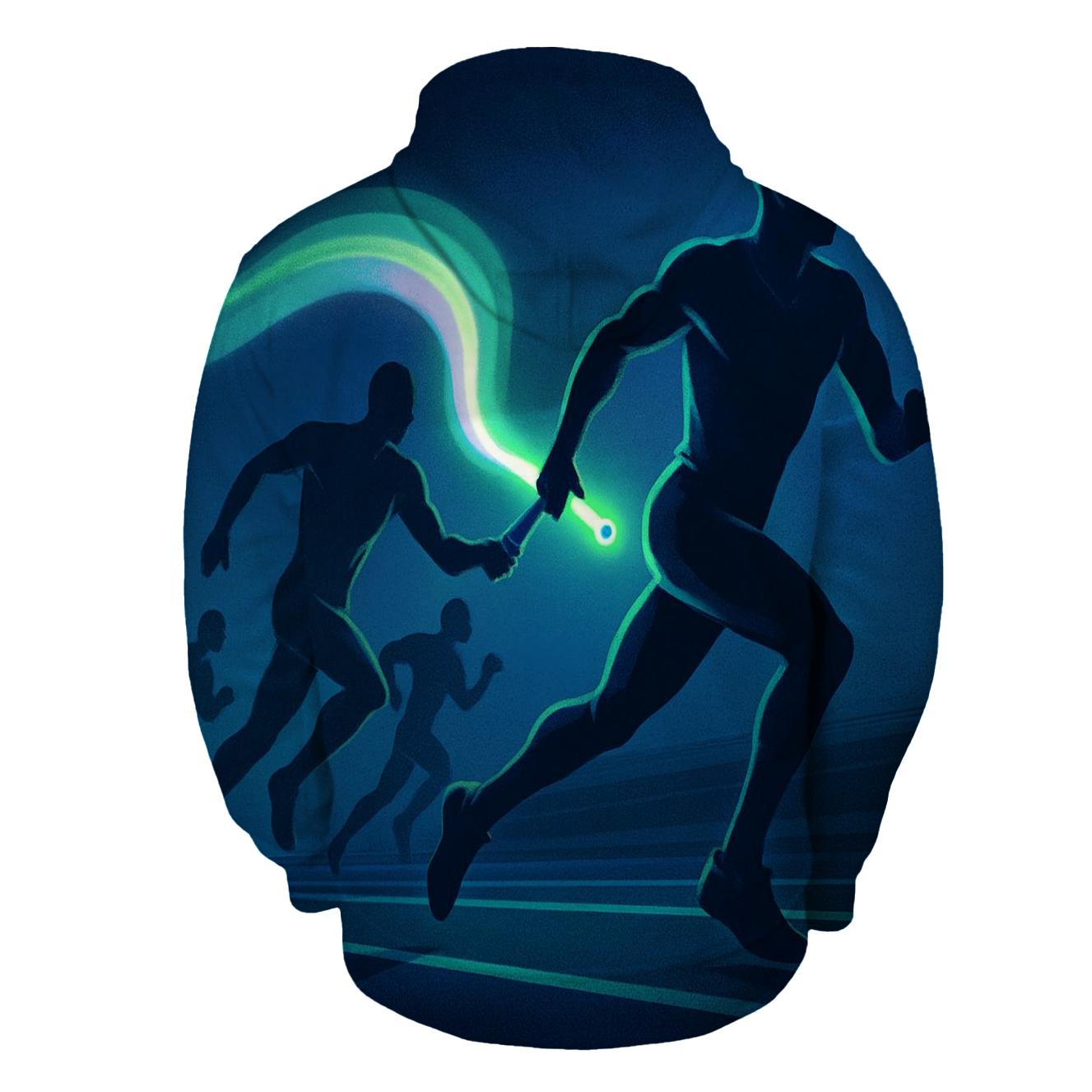 Aurora Sprint Relay printed hoodies
