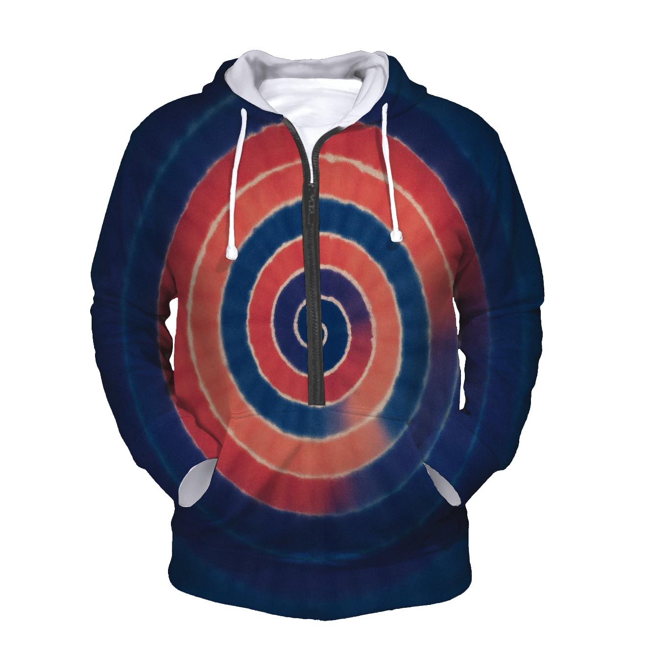 Eclipse Overdye Spiral Bullseye pullover hoodies