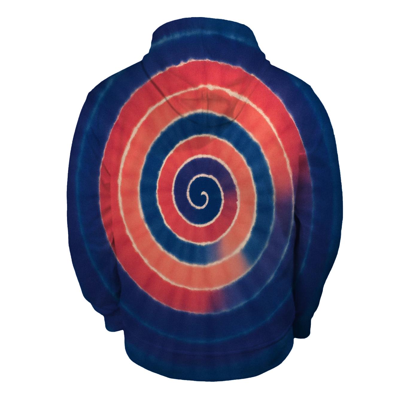 Eclipse Overdye Spiral Bullseye pullover hoodies