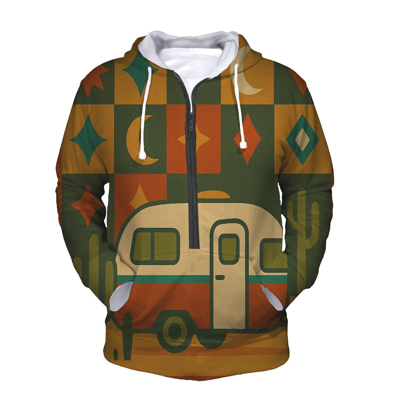Cosmic Camper Patchwork custom hoodies