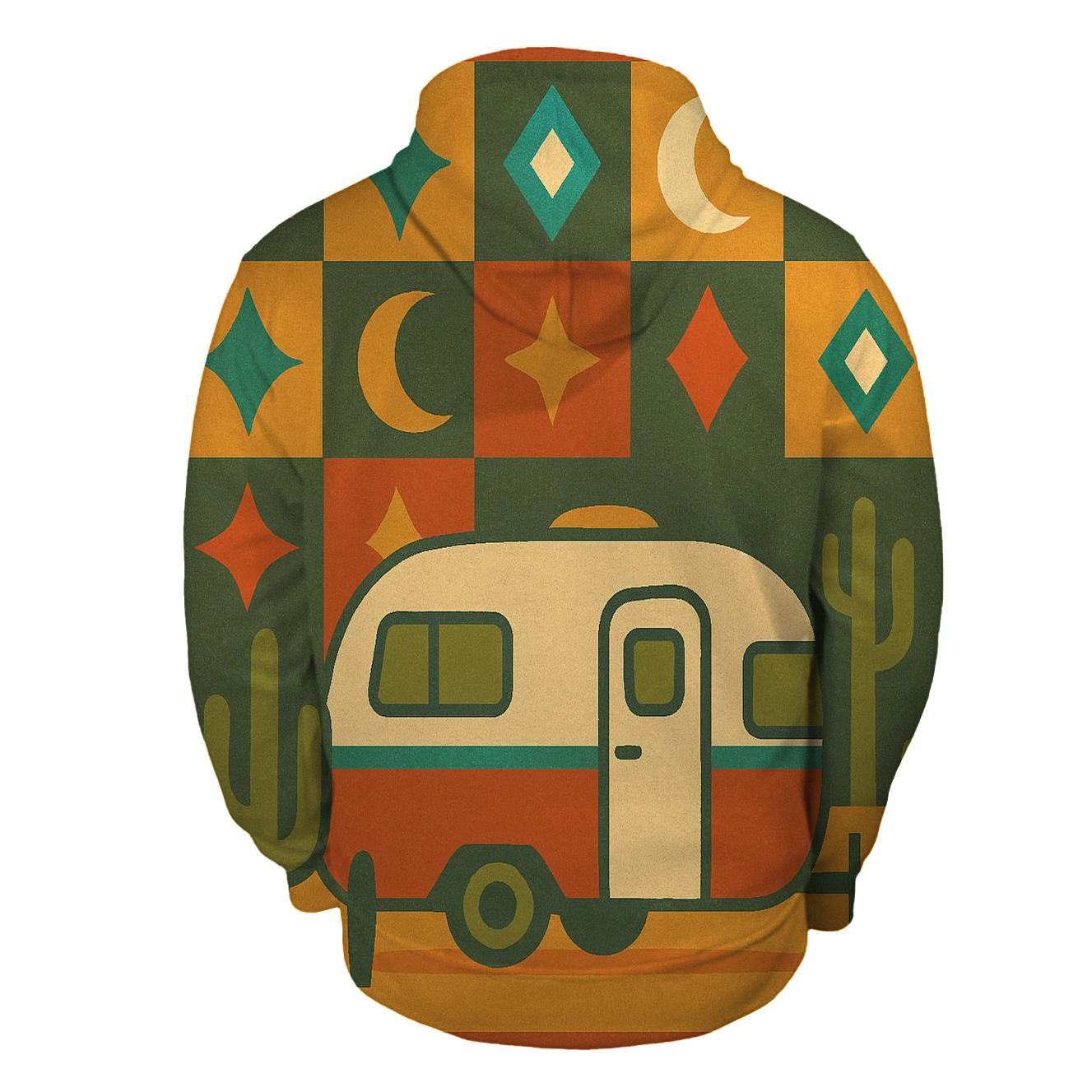 Cosmic Camper Patchwork custom hoodies