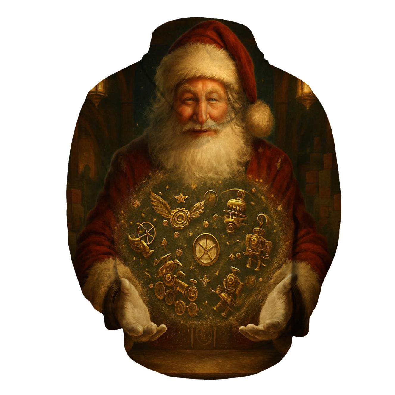 Gilded Workshop Santa And The Clockwork Toystorm zip-up hoodies