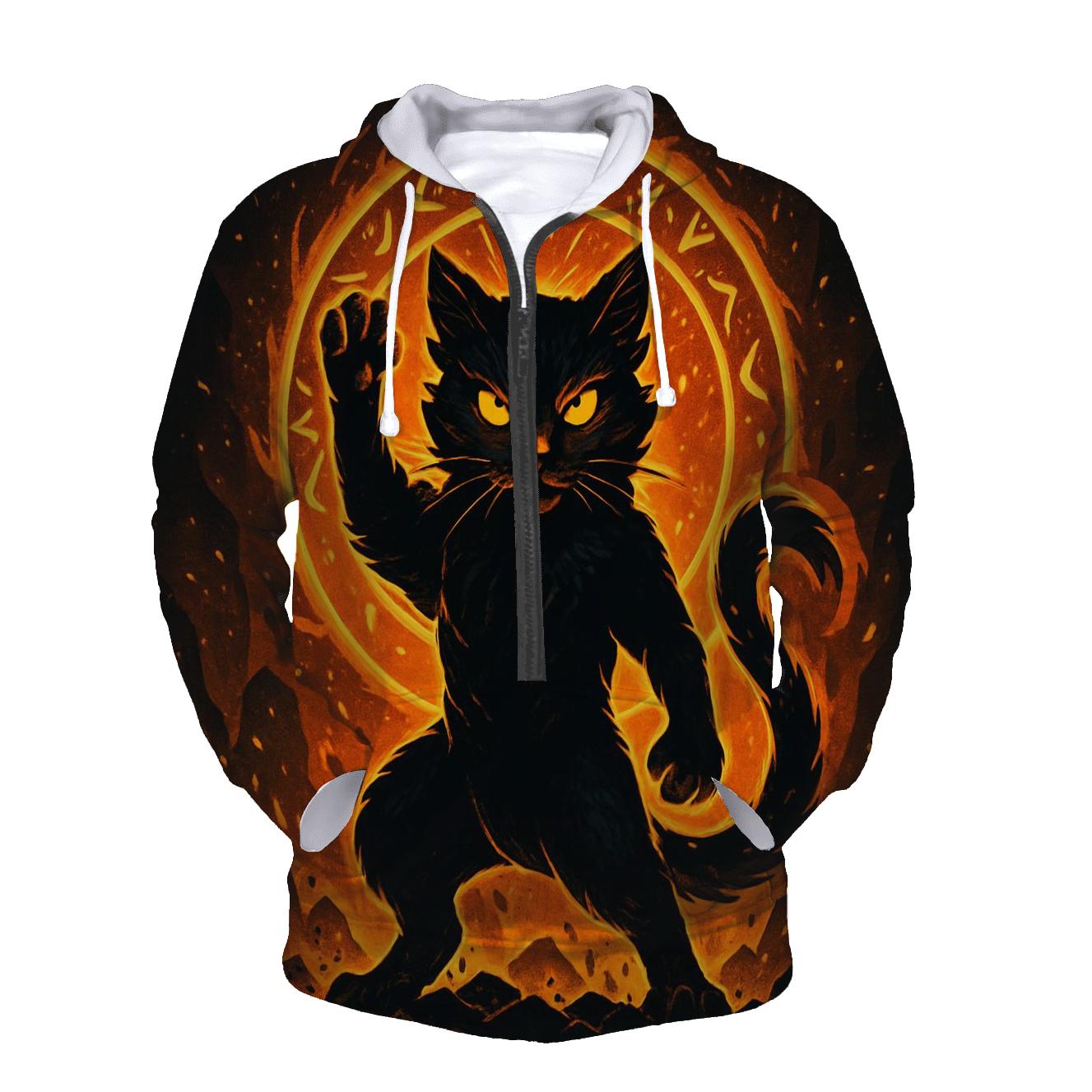 Forge Guardian Cat Of Ember Runes premium hoodies