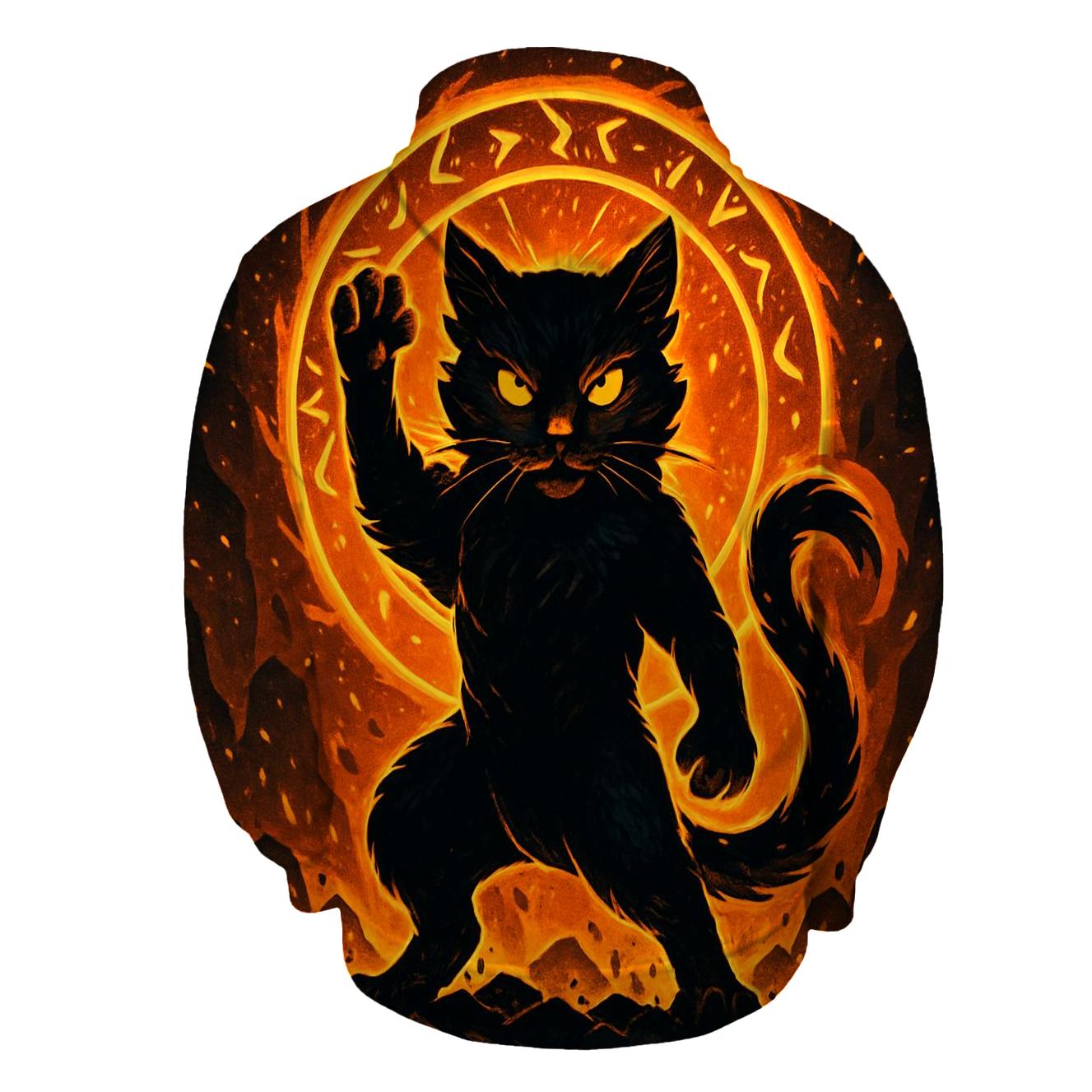 Forge Guardian Cat Of Ember Runes premium hoodies