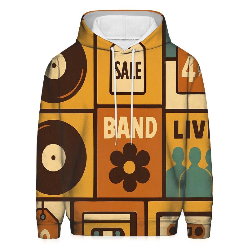 Record Store Window Collage designer hoodies