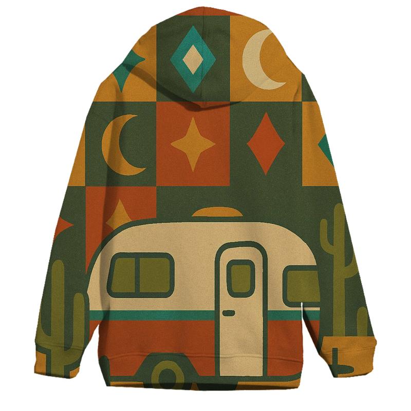 Cosmic Camper Patchwork zip-up hoodies
