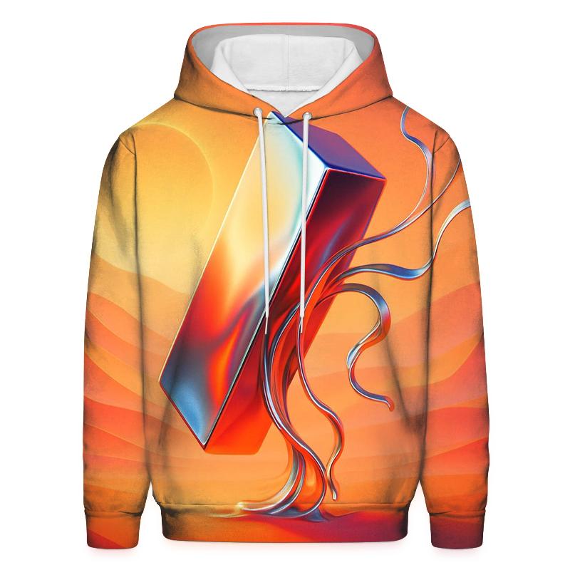 Solar Saffron Mirage Dunes printed hoodies
