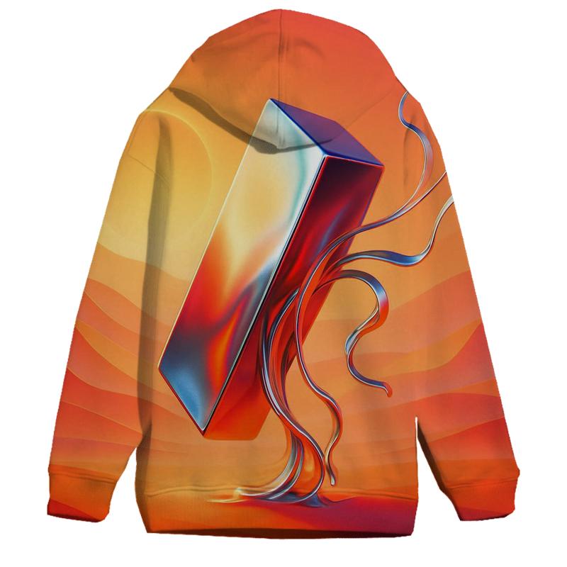 Solar Saffron Mirage Dunes printed hoodies