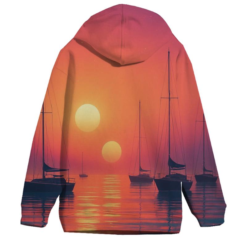 Celestial Harbor Afterglow premium hoodies