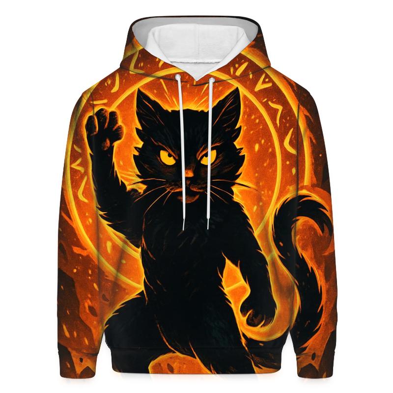 Forge Guardian Cat Of Ember Runes graphic hoodies