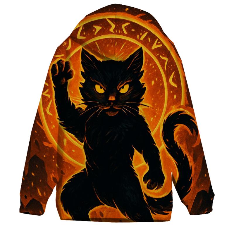 Forge Guardian Cat Of Ember Runes graphic hoodies