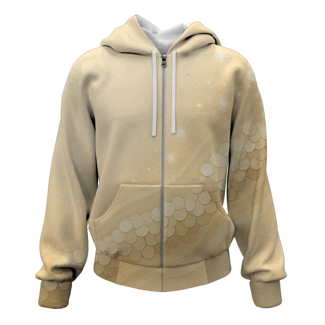 Champagne Sequin Tide printed hoodies