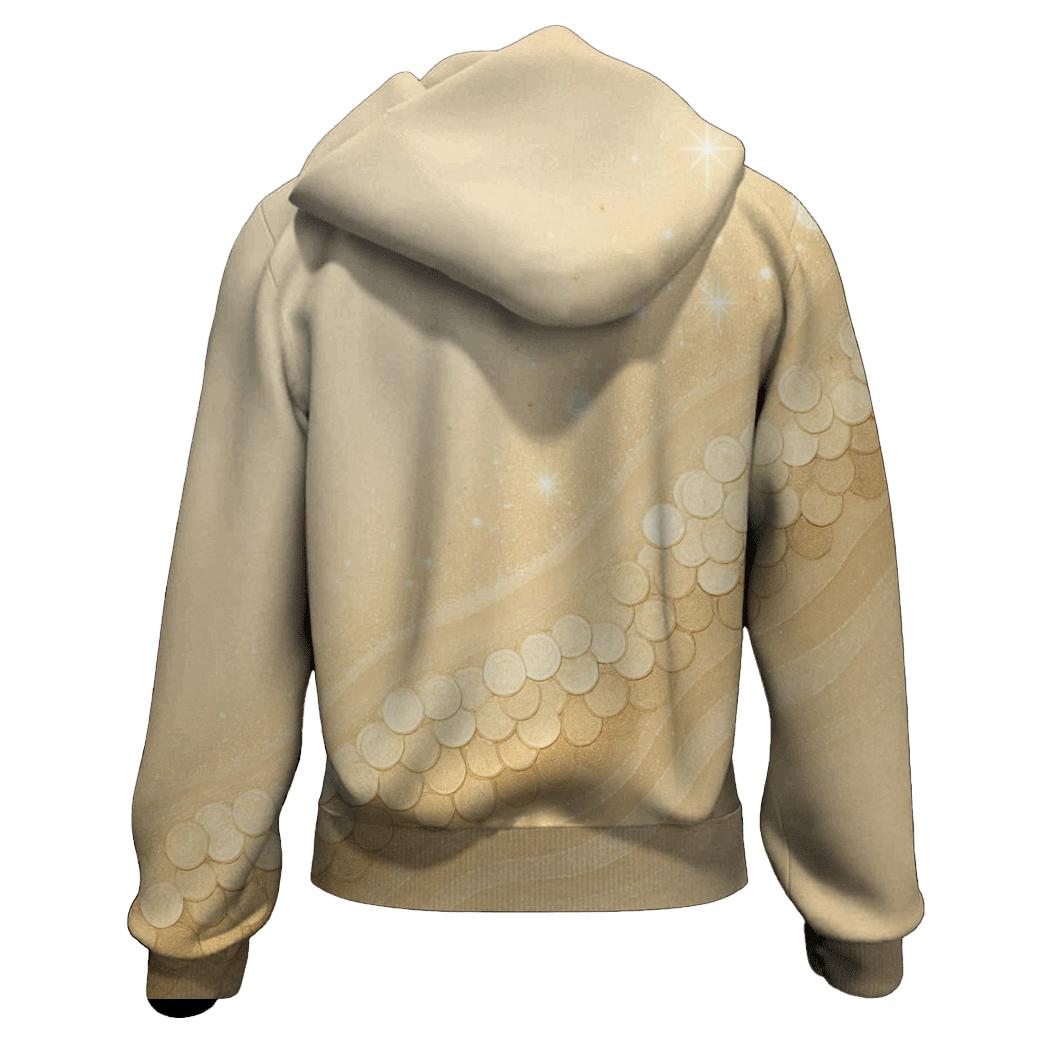 Champagne Sequin Tide printed hoodies