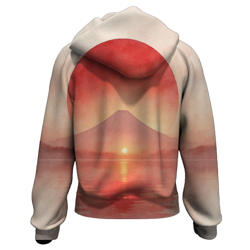 Japan Dawn Mirror Flag printed hoodies