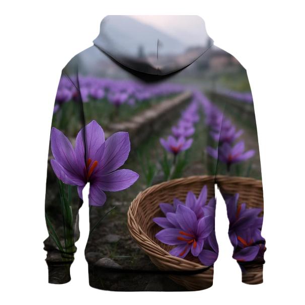 Saffron Crocus Harvest On A Kashmir Terrace hoodie trends