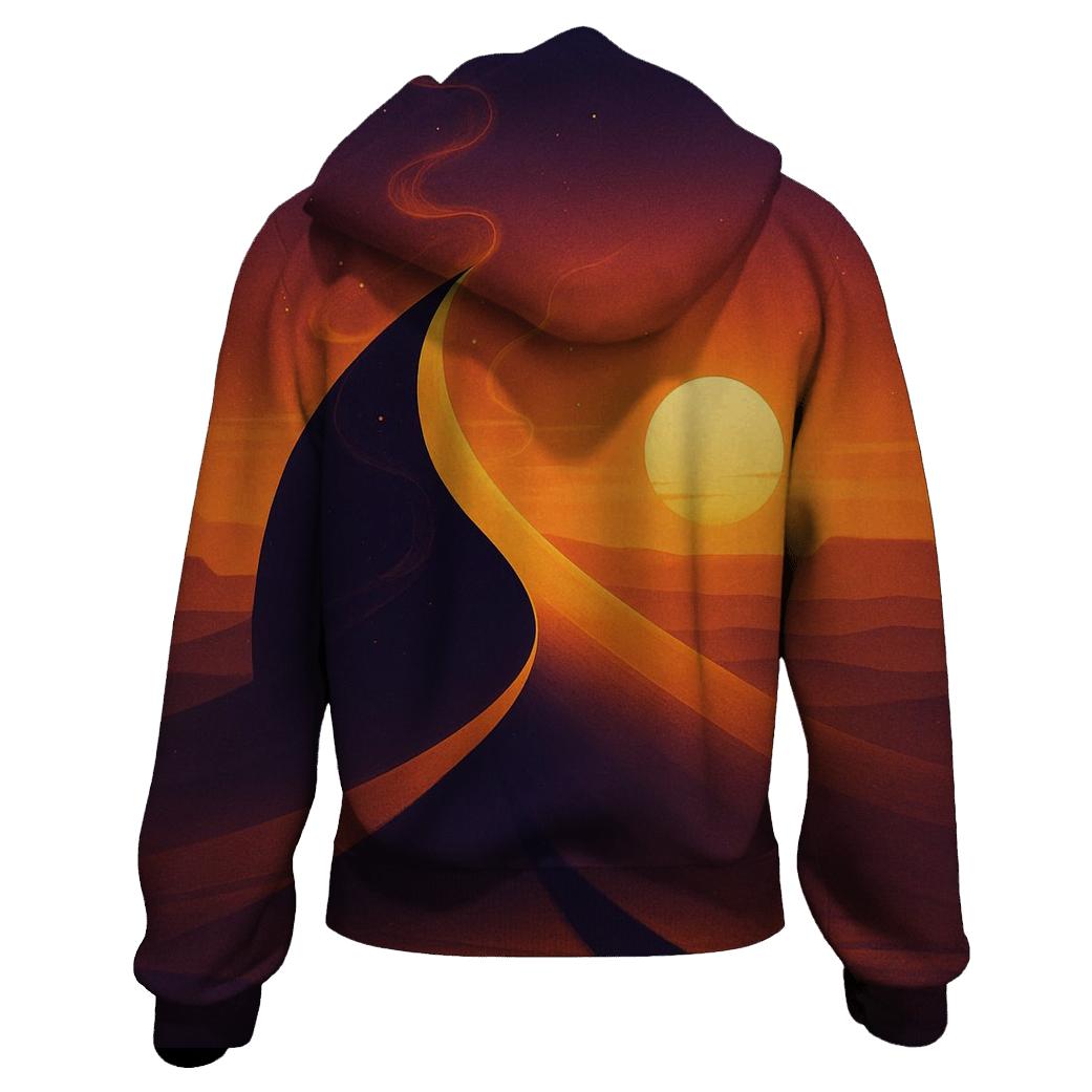 Whispering Dune Sundial embroidered hoodies