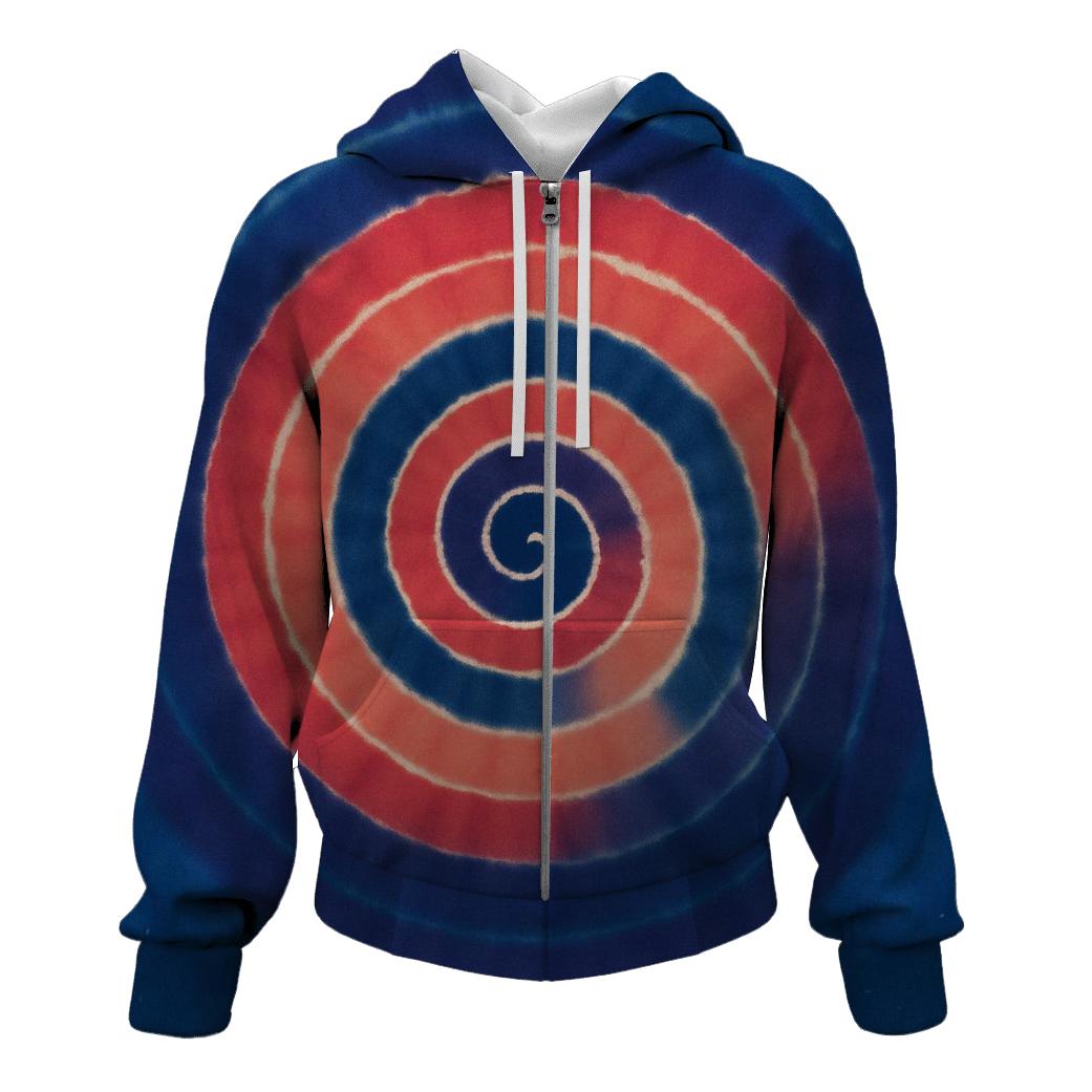 Eclipse Overdye Spiral Bullseye pullover hoodies