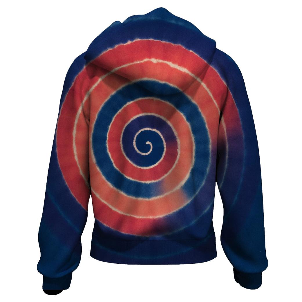 Eclipse Overdye Spiral Bullseye pullover hoodies
