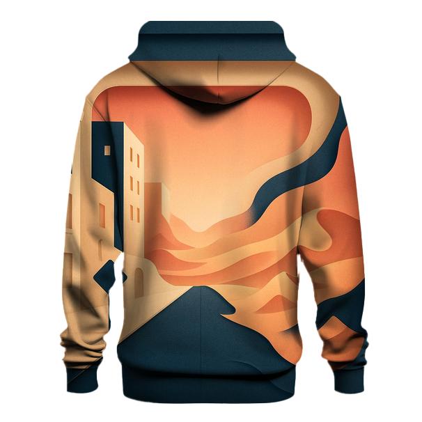 Kinetic Paper Cut City Mirage embroidered hoodies