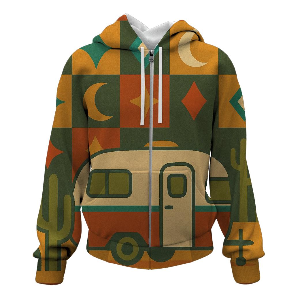 Cosmic Camper Patchwork hoodies fashion