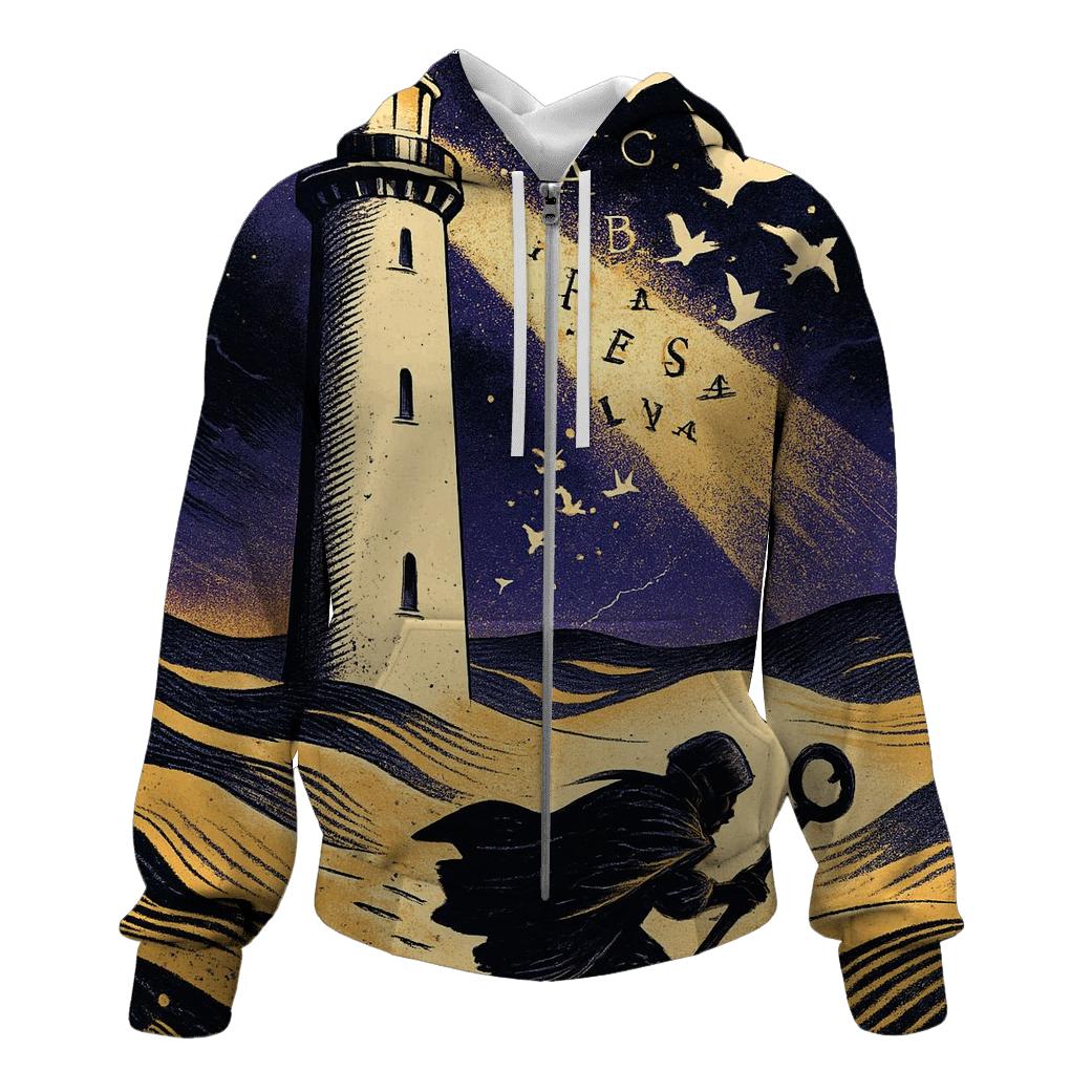 Desert Lighthouse Of Floating Letters premium hoodies