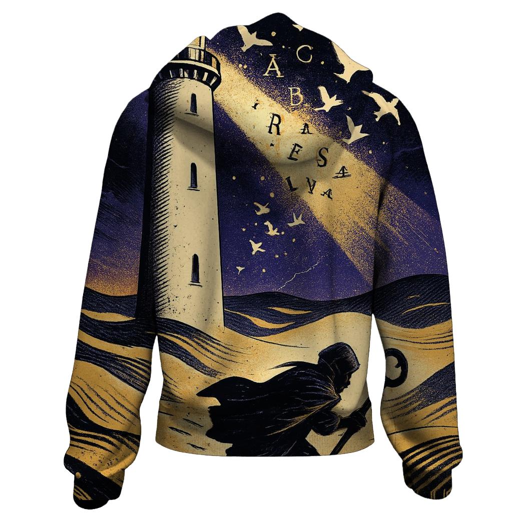Desert Lighthouse Of Floating Letters premium hoodies