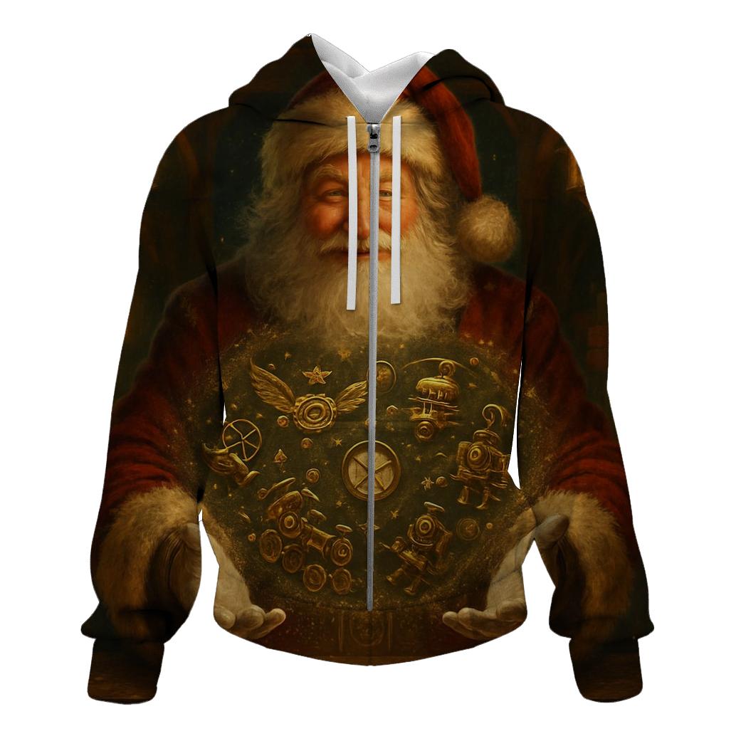 Gilded Workshop Santa And The Clockwork Toystorm premium hoodies