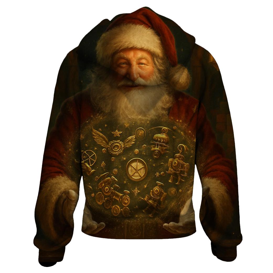 Gilded Workshop Santa And The Clockwork Toystorm premium hoodies