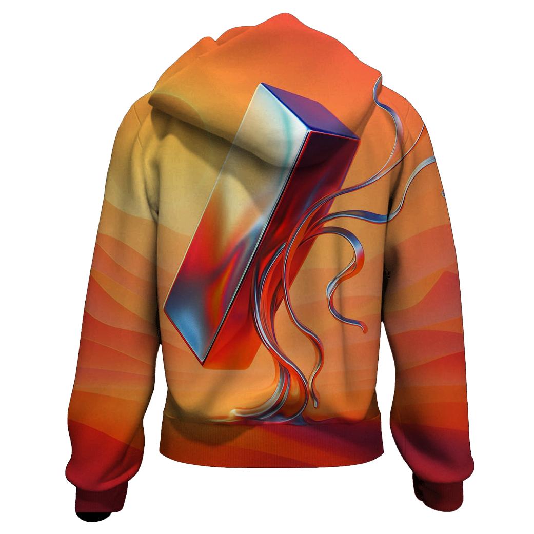 Solar Saffron Mirage Dunes premium hoodies