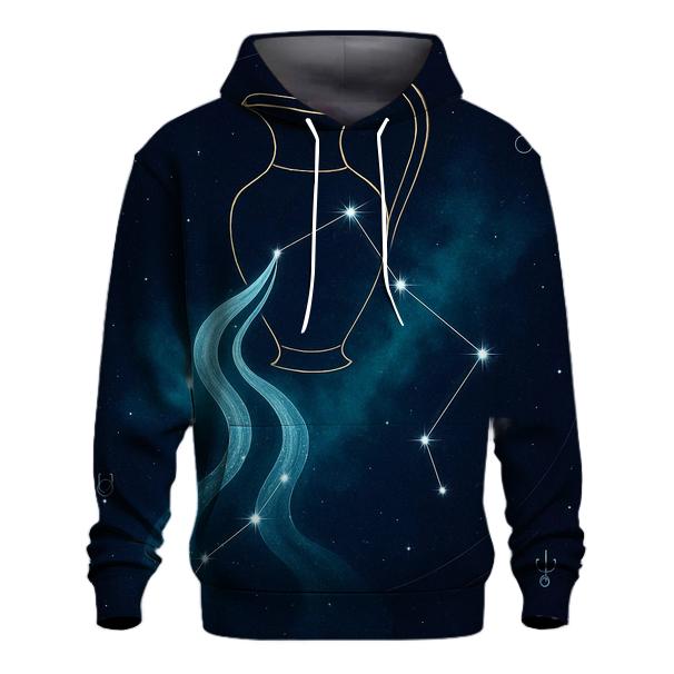 Aquarius Star Pitcher And Flowing Nebula designer hoodies