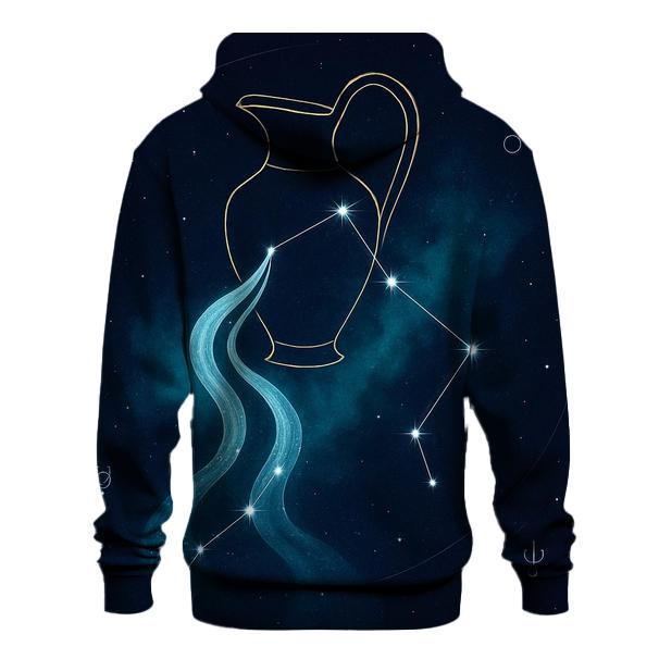Aquarius Star Pitcher And Flowing Nebula designer hoodies