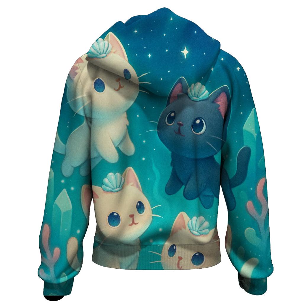 Crystal Reef Starwatch Kittens zip-up hoodies