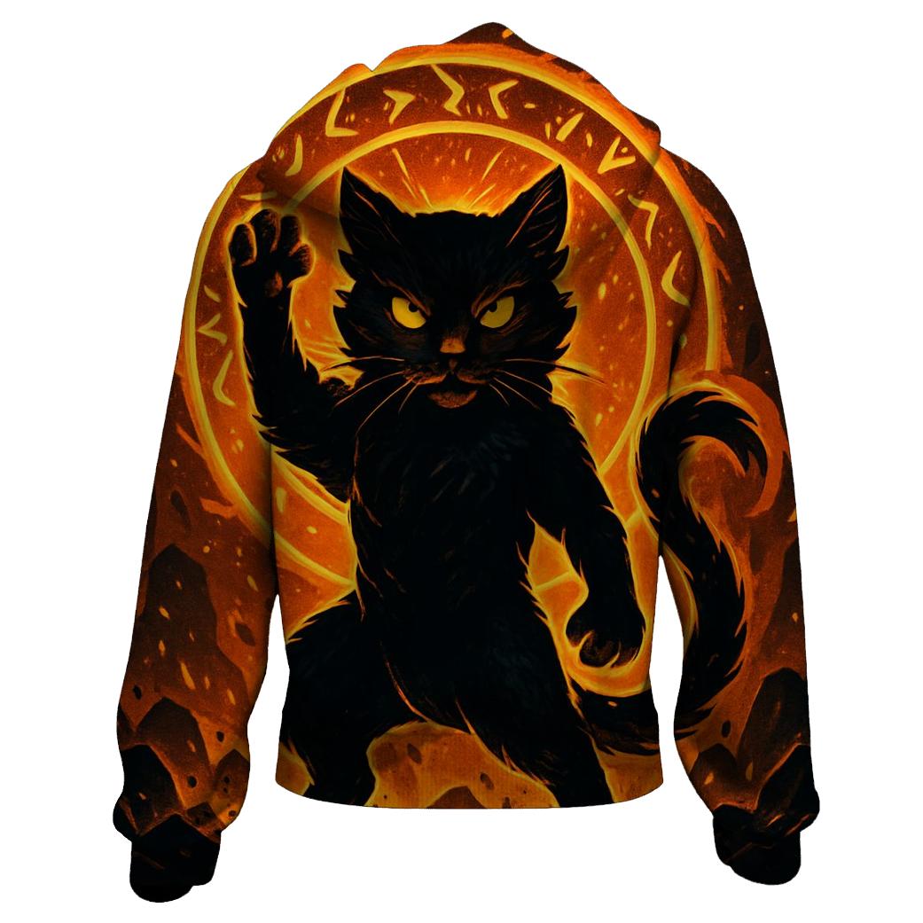 Forge Guardian Cat Of Ember Runes custom hoodies
