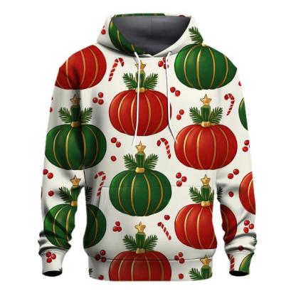 Crimson Ornament Pumpkin Tessellation On Snow White Background zip-up hoodies