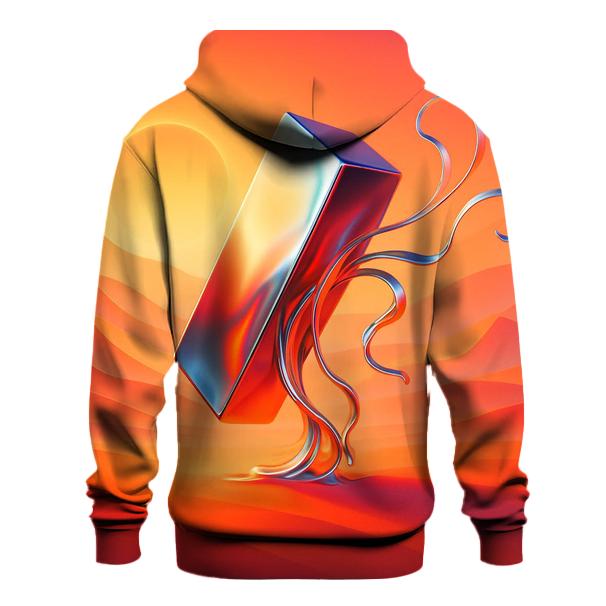 Solar Saffron Mirage Dunes graphic hoodies