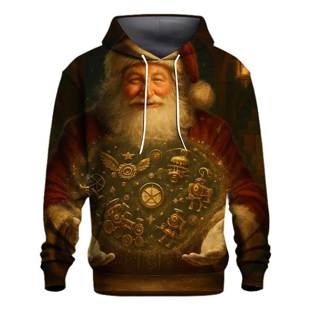 Gilded Workshop Santa And The Clockwork Toystorm embroidered hoodies