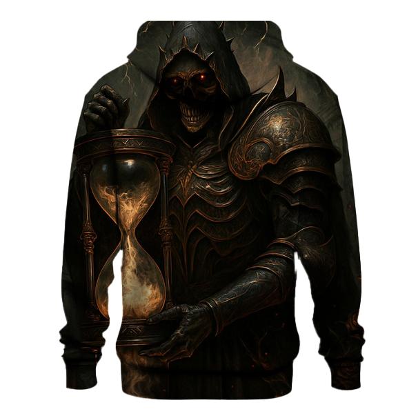 The Obsidian Hourglass Warden zip-up hoodies