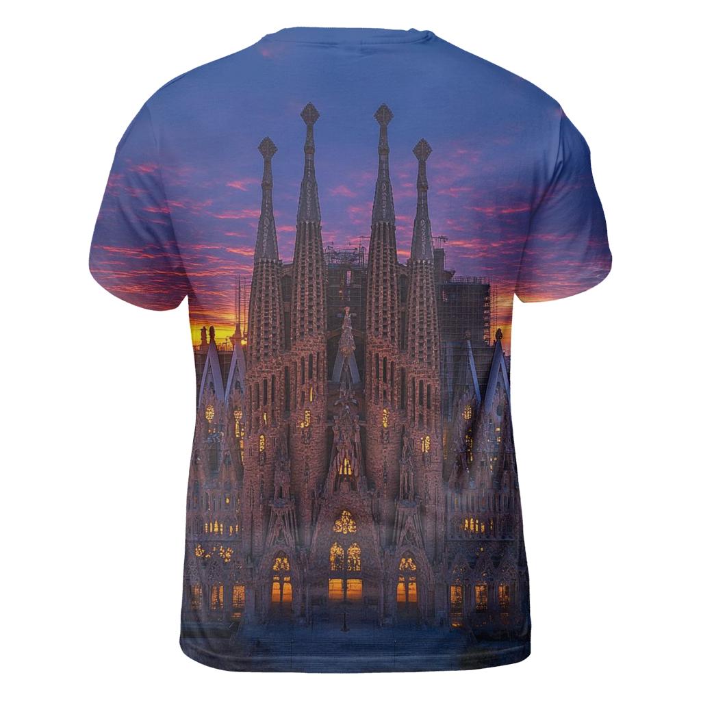 Sagrada Familia - Barcelona trendy printed shirt styles