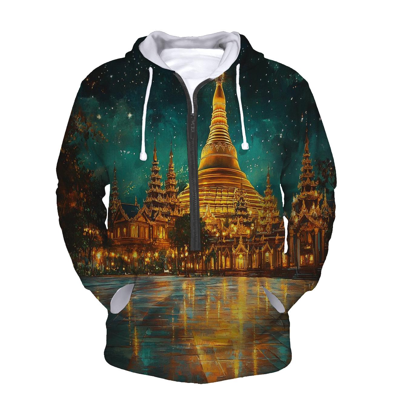 Shwedagon Pagoda - Yangon zip-up hoodies