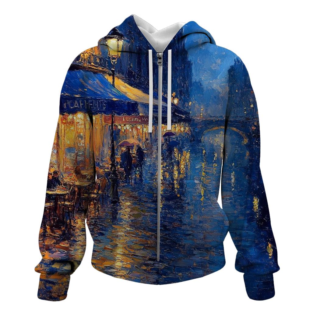 Claude Monet Inspired Citylights After Rain hoodie trends