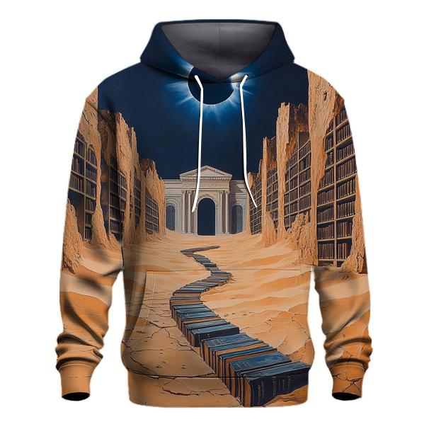 Salvador Dali Inspired Eclipse Over A Desert Library custom hoodies
