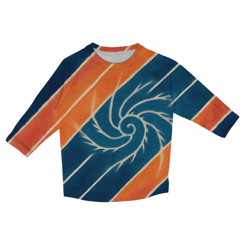 Arashi Drift Spiral Overdye Panel cotton quarter sleeve shirts