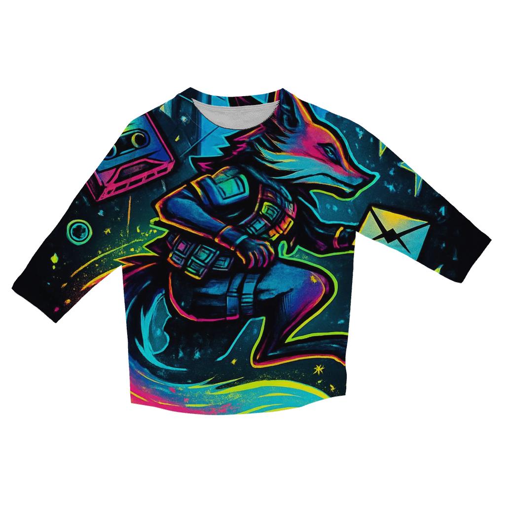 Kaleidoscope Courier Fox custom 3/4 sleeve shirts