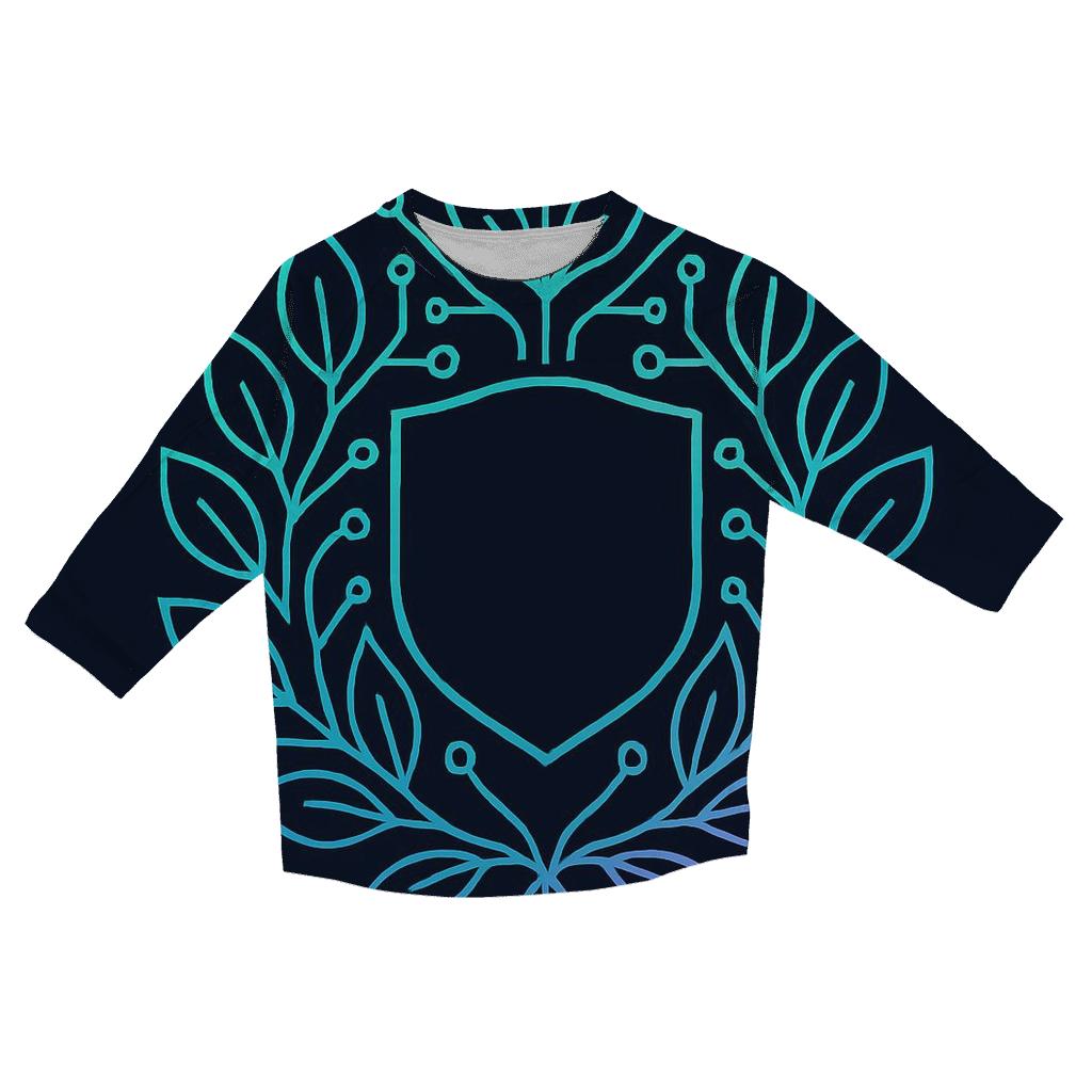 Aurora Circuit Garden Emblem designer 3/4 sleeve blouses