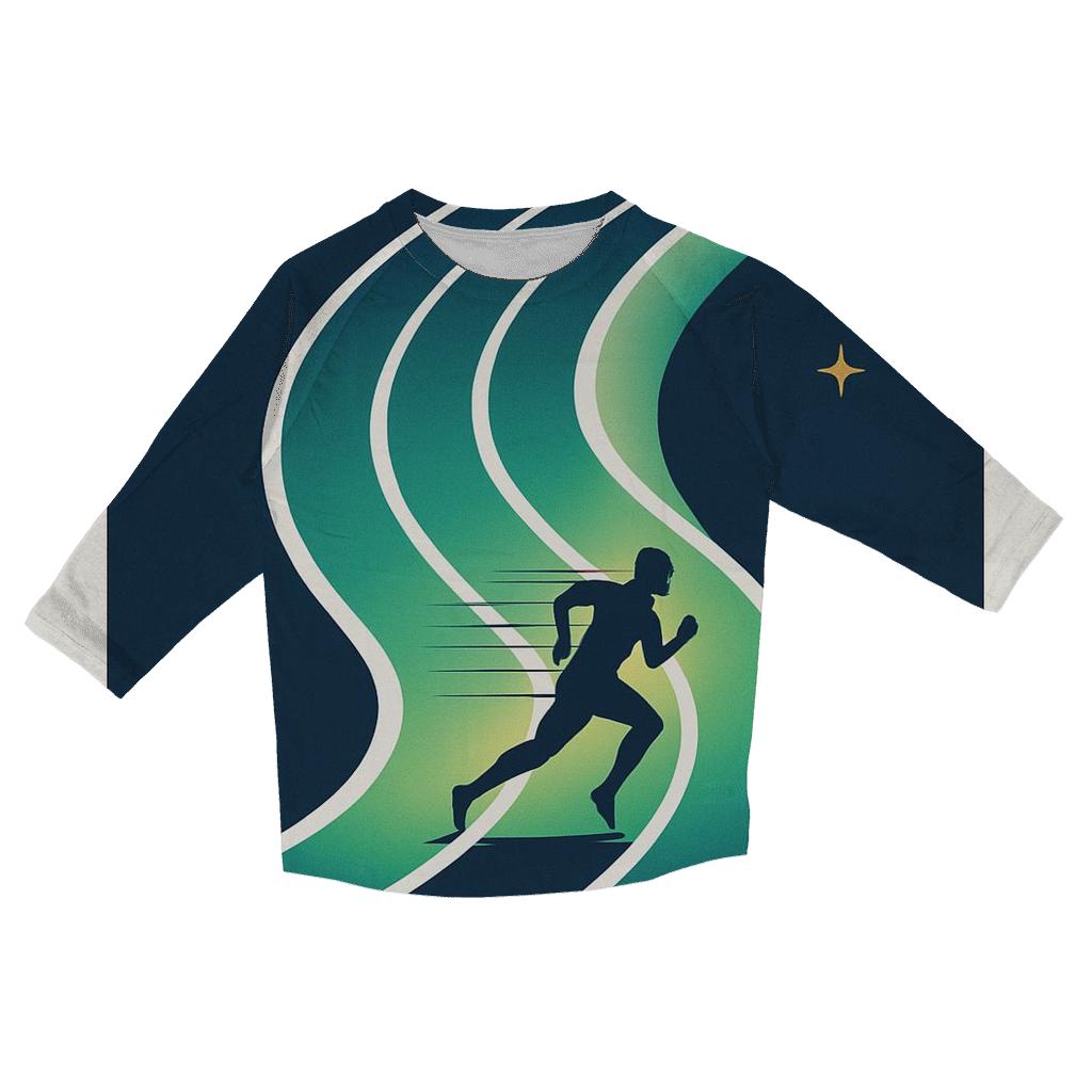 Aurora Sprint Track Graphic printed three quarter sleeve shirts